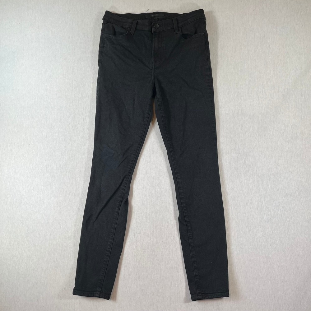 J Brand Maria Jeans 29 Seriously Black High Rise Skinny Stretch Eco Denim 28" In